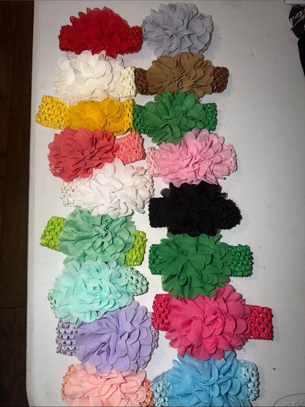 Assorted Kids Flower Headbands — Multi Color Pack